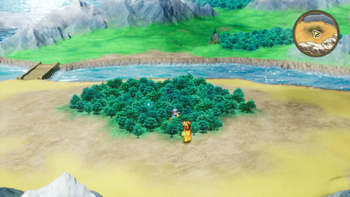 ドラクエ2リメイクのムーンブルクの城 南西 森の中キラキラ