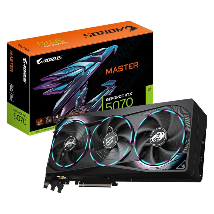 GIGABYTE AORUS GeForce RTX 5070 Master 12Gの画像