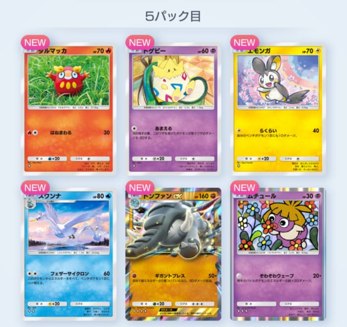 6枚封入パック