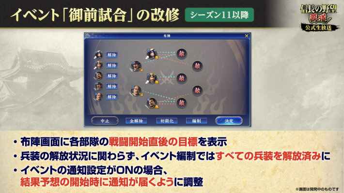 イベント「御前試合」の改修