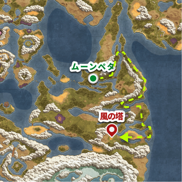 ドラクエ2リメイクのザオの巻物の入手場所マップ