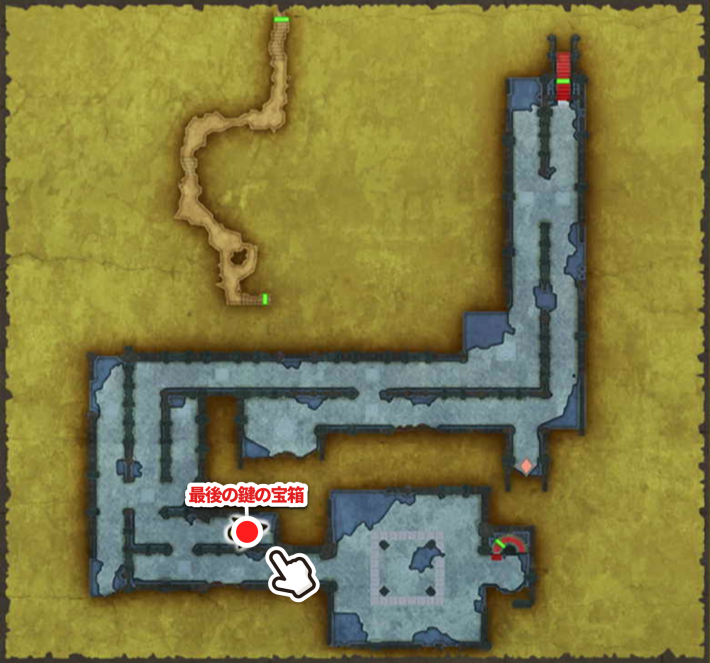 ドラクエ2リメイクの竜王の城地下5階小さなメダル場所マップ