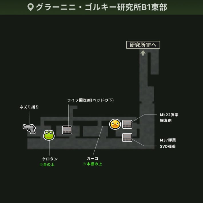 グラーニニ・ゴルキー研究所B1東部_アイテム
