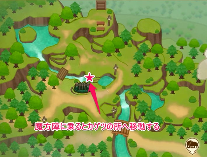 牧場物語 風のグランドバザールの魔方陣の場所
