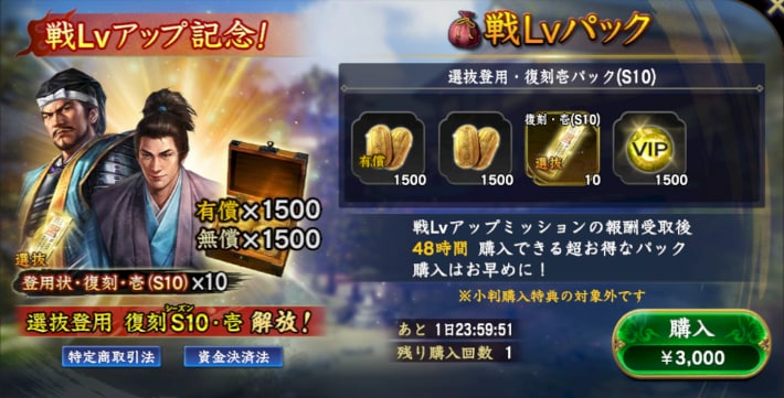 戦Lvパック