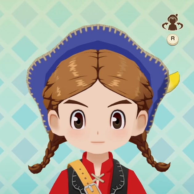牧場物語 風のグランドバザールの髪型あみこみツイン