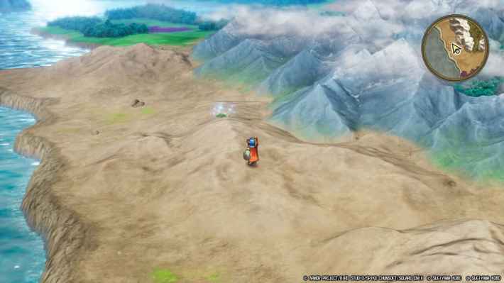 ドラクエ1リメイクのドワーフの洞窟南西の隆起地帯