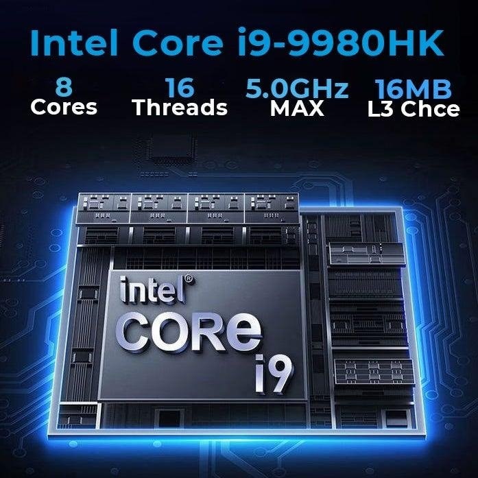 Intel Core i9-9980HK CPUチップ