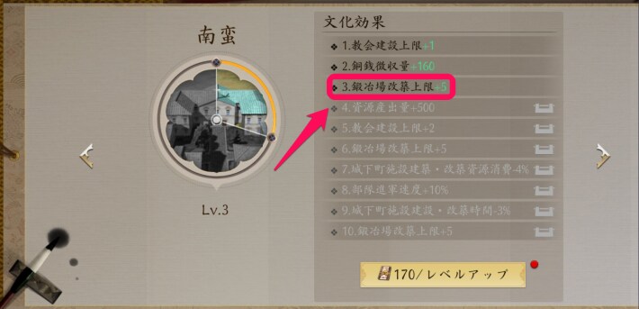 鍛冶場改築上限