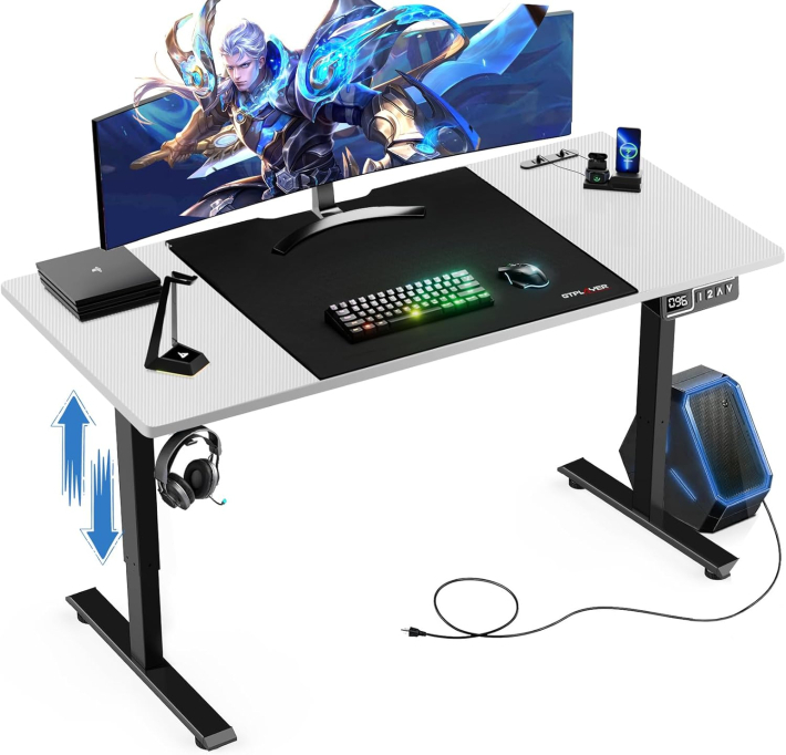GTPLAYER 電動昇降ゲーミングデスク GTS-112-CFWhite