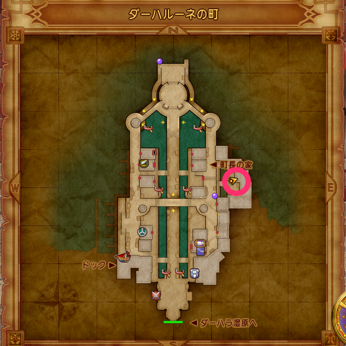 ダーハルーネの町のヨッチの場所