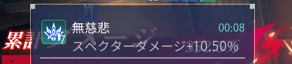 残心を消費するとバフを獲得