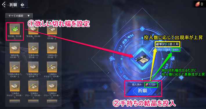 魔チェスの祈願システム