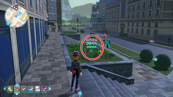 ポケモンZAのオレンジのフラベベの現地画像