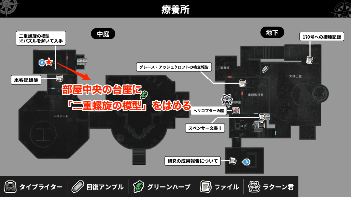 バイオレクイエム】二重螺旋の模型の入手方法と使い道【バイオハザード