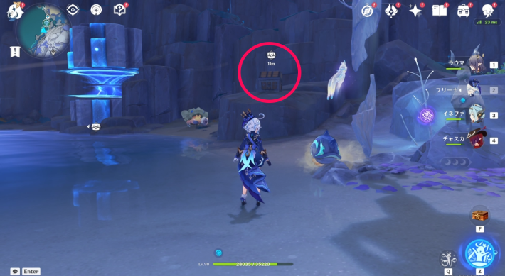 月落銀の宝箱の場所