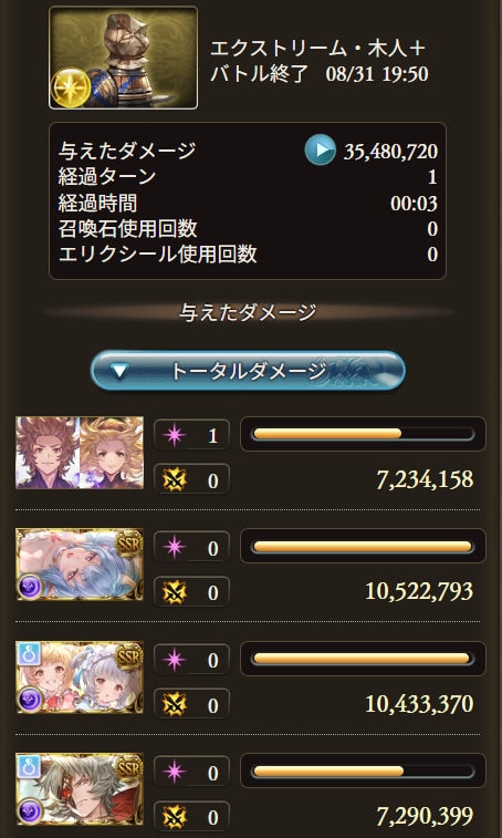 グラブルのマグナ向けツープラのみ編成例