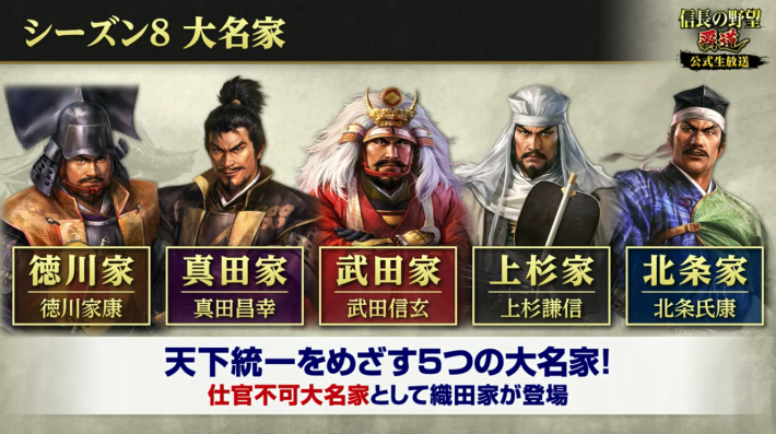シーズン8大名家