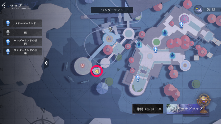 挑戦開始場所のマップ画像