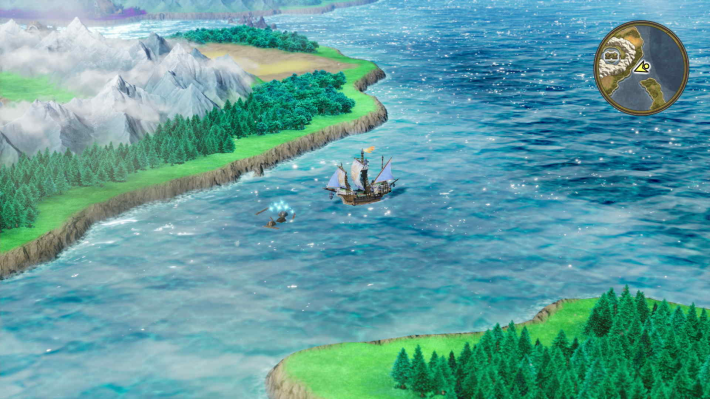 ドラクエ2リメイクのリムルダール 東 海の上キラキラ