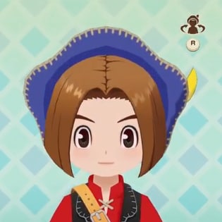 牧場物語 風のグランドバザールの髪型ななめボブ