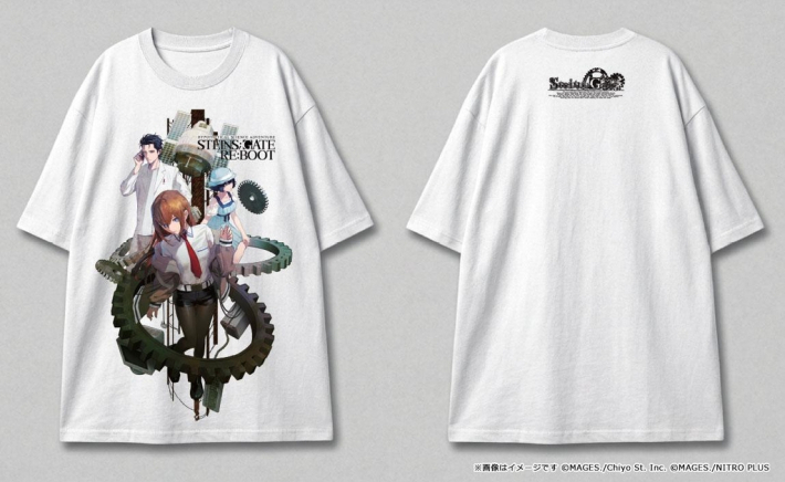 日本限定 シュタインズゲート ファイナルミッション Tシャツ 白 フリーサイズ ポップアップイベント「STEINS;GATE ファイナルミッション」での販売