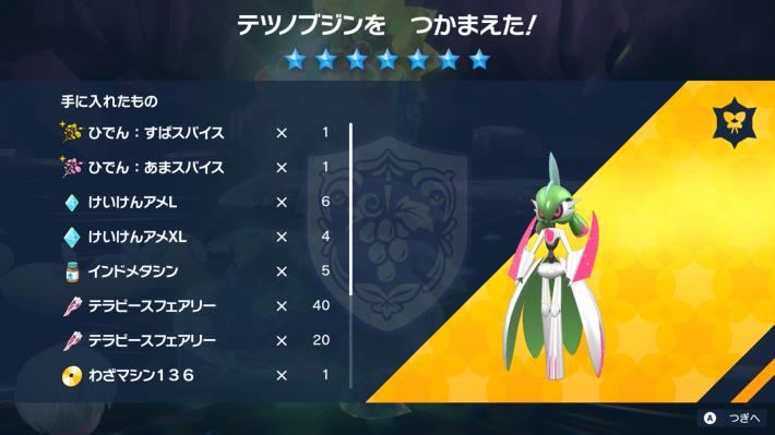 最強テツノブジンレイドのアイテム報酬