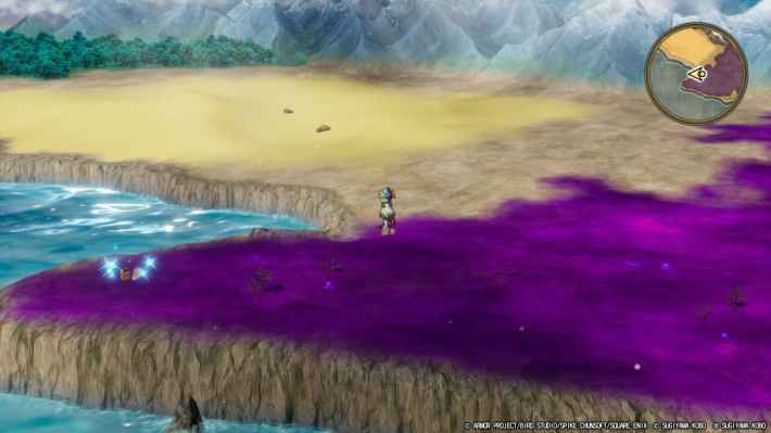 ドラクエ1リメイクのラダトーム東部の毒沼の端