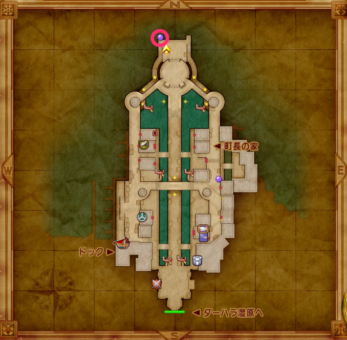 ダーハルーネの町の老人の場所