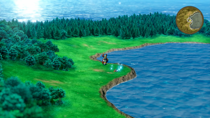 ドラクエ1リメイクのロトの洞窟の東の湖の手前