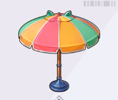 カラーストライプのネコ耳パラソル