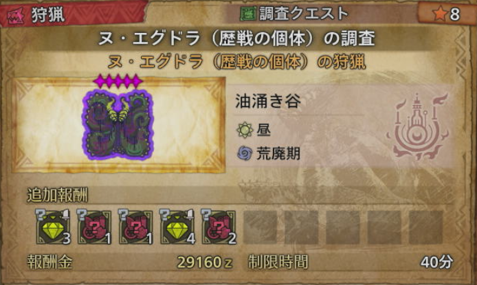 ★8歴戦個体の報酬