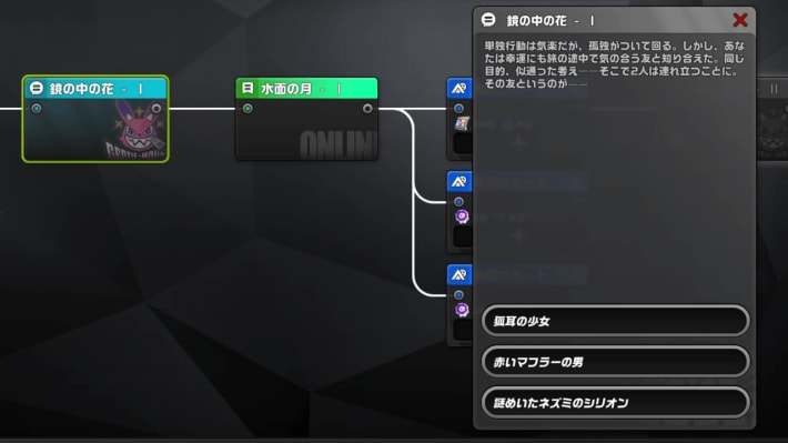 鏡花異遊記選択肢