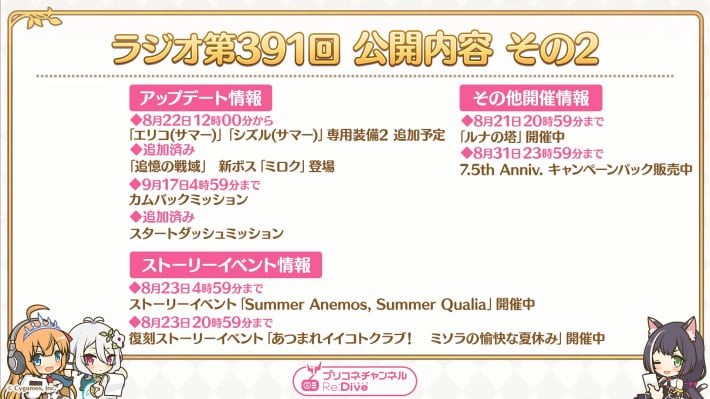 プリコネラジオ最新情報まとめの画像