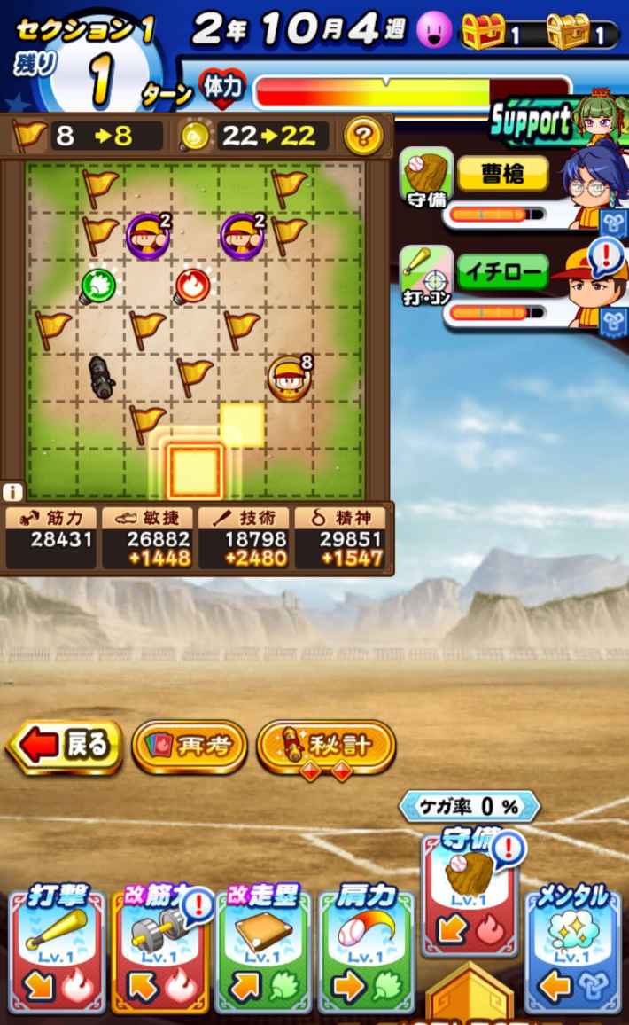 赤壁高校のギミック経験点仕様検証まとめ