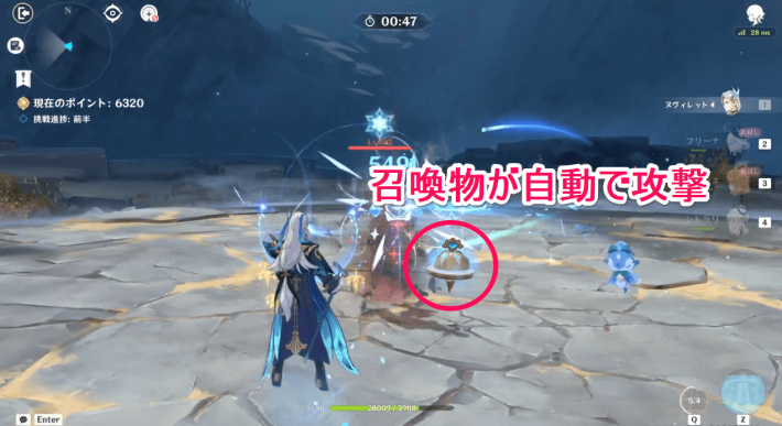 元素スキルを使ったら他キャラにチェンジ