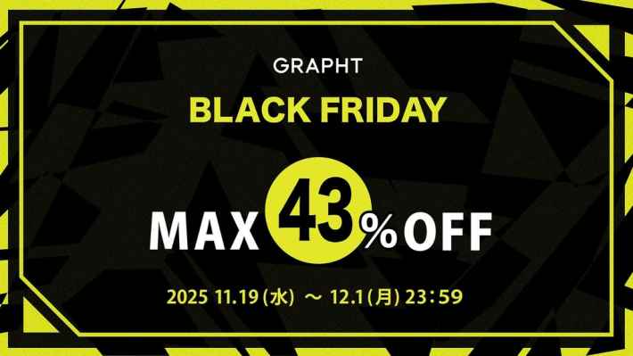 GRAPHT BLACK FRIDAY MAX 43% OFF