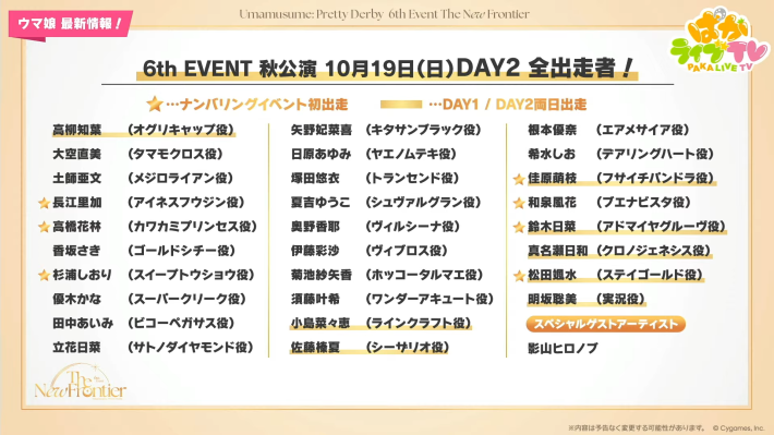 生放送『ぱかライブTV Vol.57』情報まとめの画像