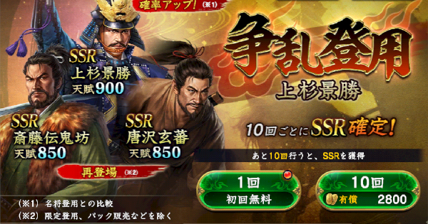 争乱登用・上杉景勝(900)