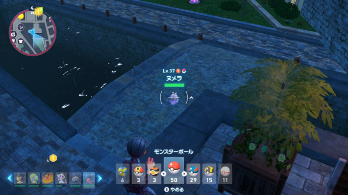 ポケモンZAのヌメラの背後