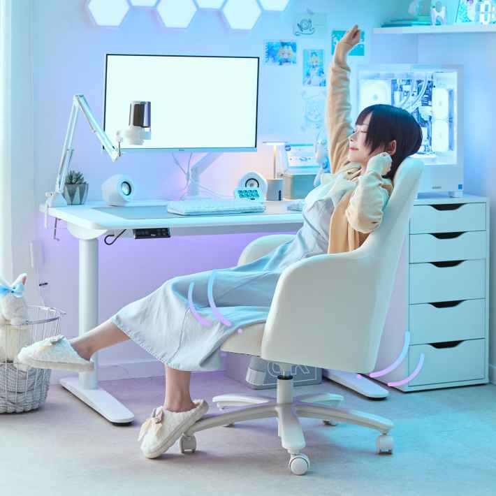 「Pixio」ブランド初のゲーミングチェアが発売！ベロア生地で包み込む“マシュマロチェア”、10%オフの記念セールもの画像