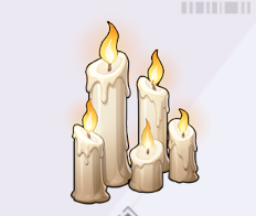 真夜中のロウソク