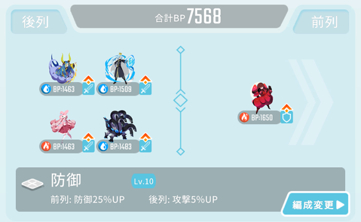クリア時の編成例2