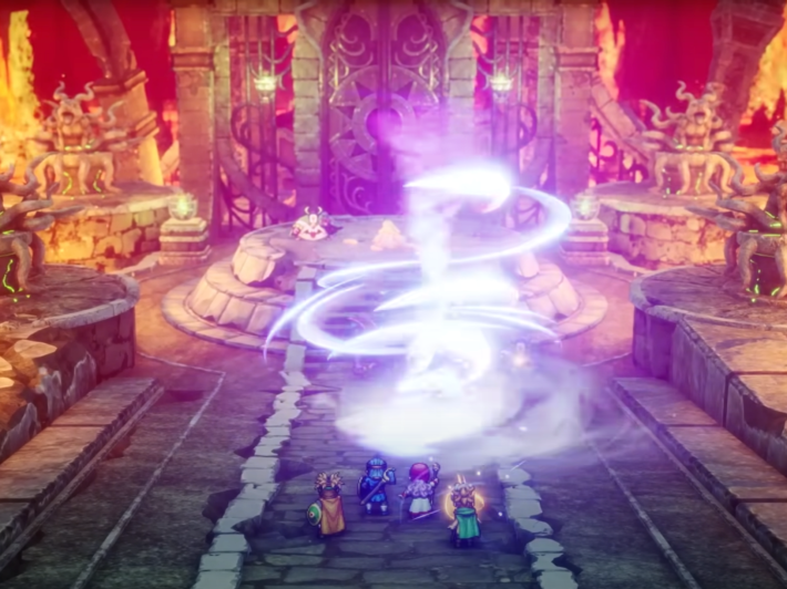 ドラクエ2リメイクの呪文を使っている様子