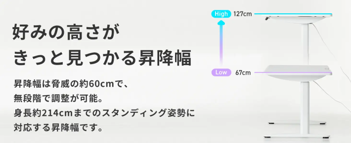 Pixio、ブランド初のゲーミング電動昇降デスクを発表！11月12日予約開始、10%OFFセールもの画像