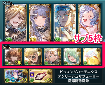 グラブルの『ヴェルサシア』戦の編成