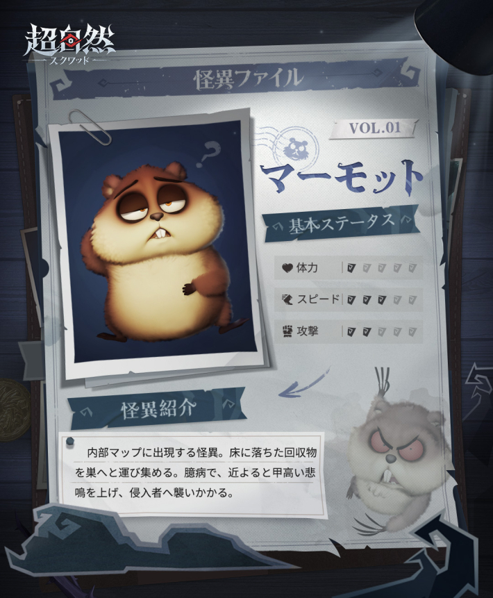 超自然スクワッドの怪異マーモット