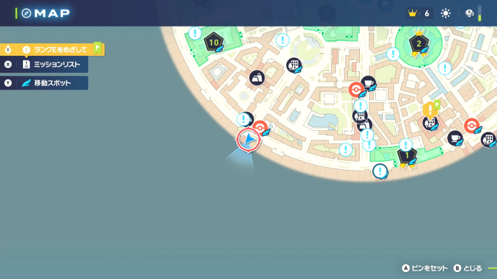 ポケモンZAの売店マップ2