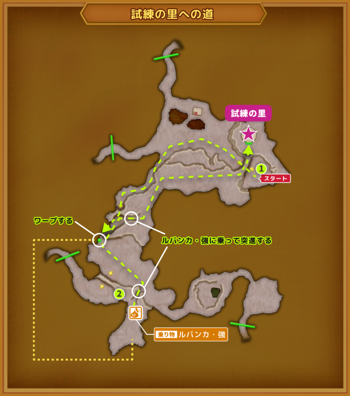 ドラクエ11Sの試練の里の行き方