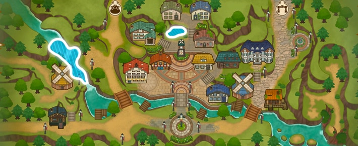 牧場物語 風のグランドバザールの町の西